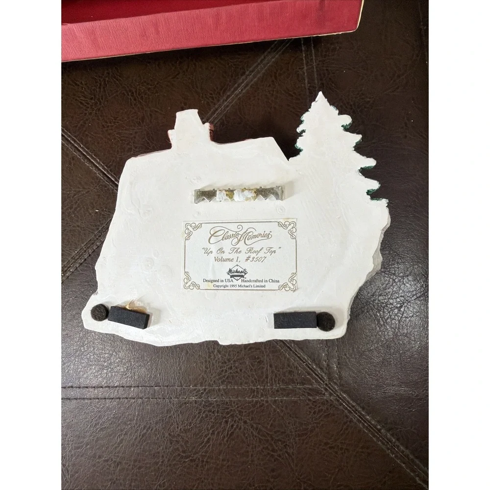 Santa Roof Top Michaels Ltd Classic Memories 3D Sculptured Plaque 1995 Vtg Read‎